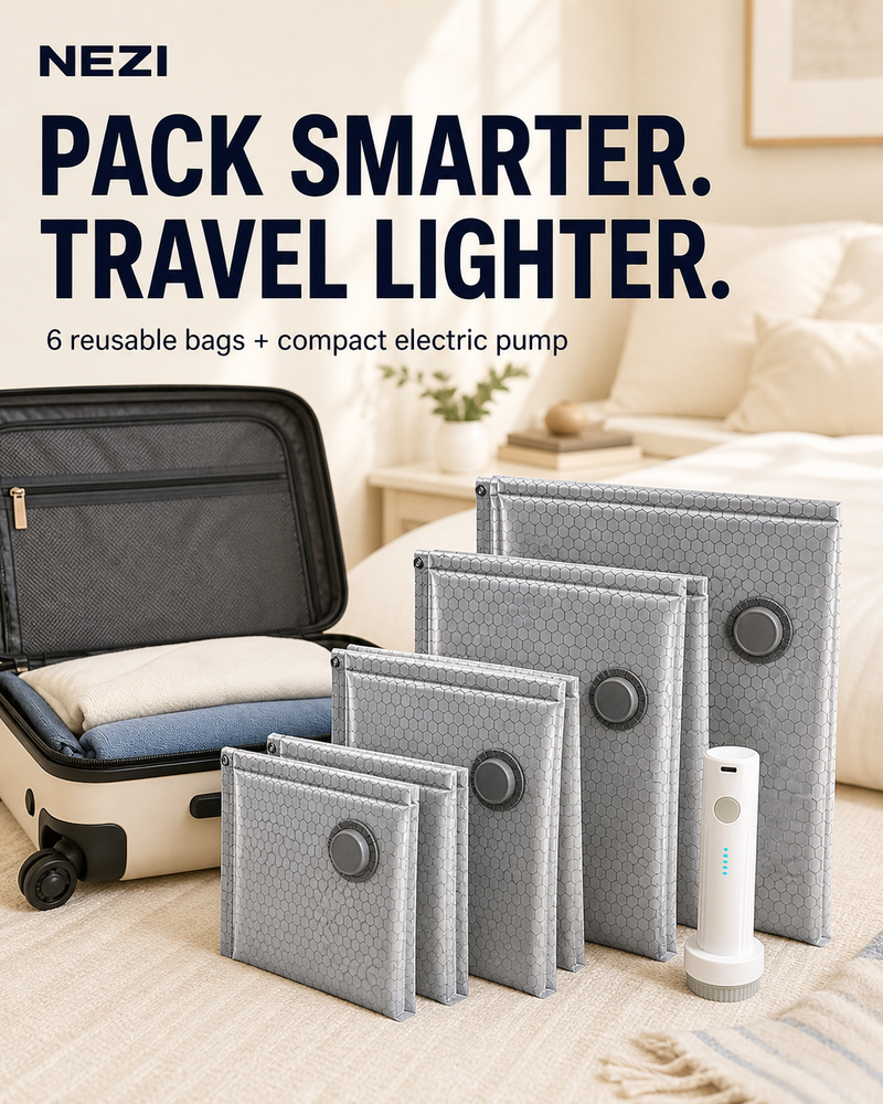 NEZI PackSmart Travel Vacuum Kit