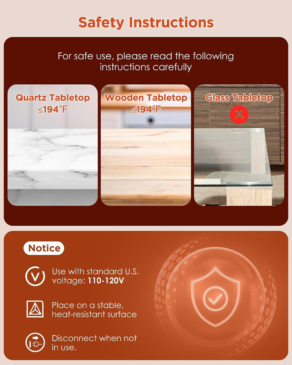 Fast-Heating Electric Food Warming Mat