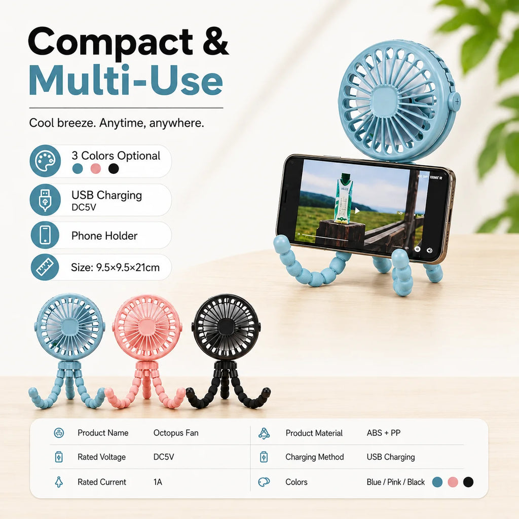 Portable Flexible Clip-On Baby Fan