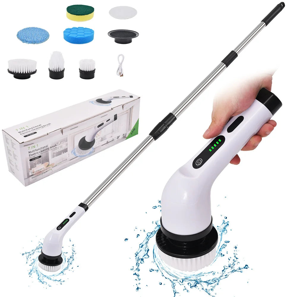 Electric Cordless Power Spin Scrubber