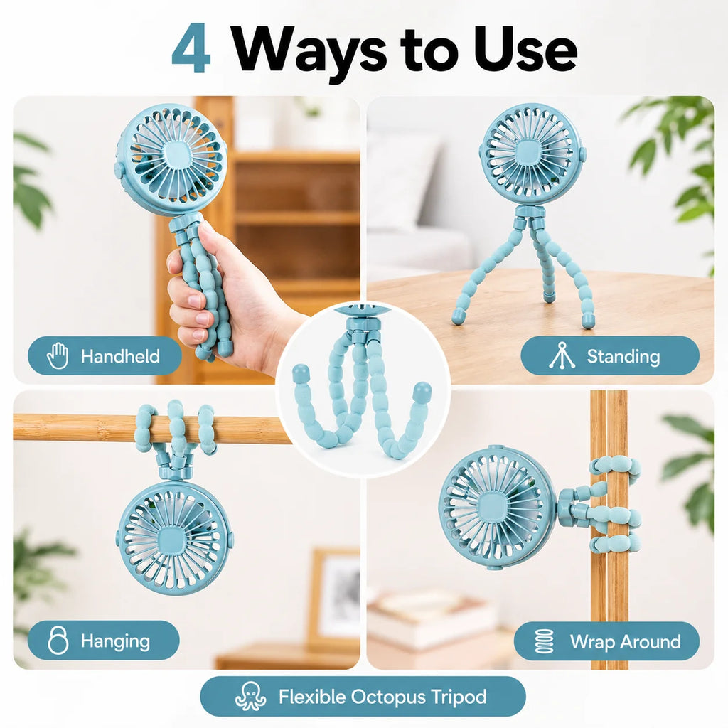 Portable Flexible Clip-On Baby Fan